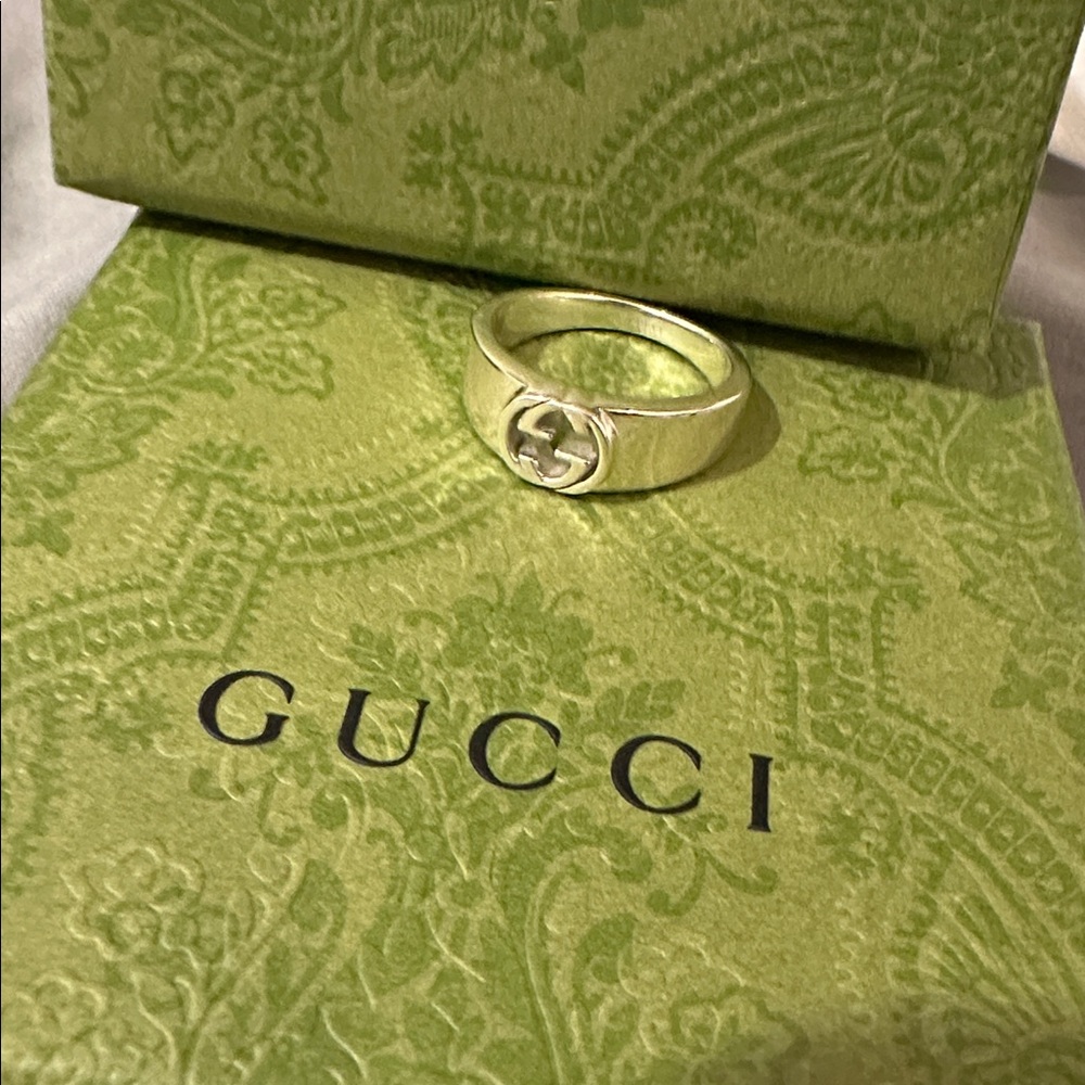 Gucci GG Sterling Silver 925 Ring - Size 7 - Picture 2 of 7